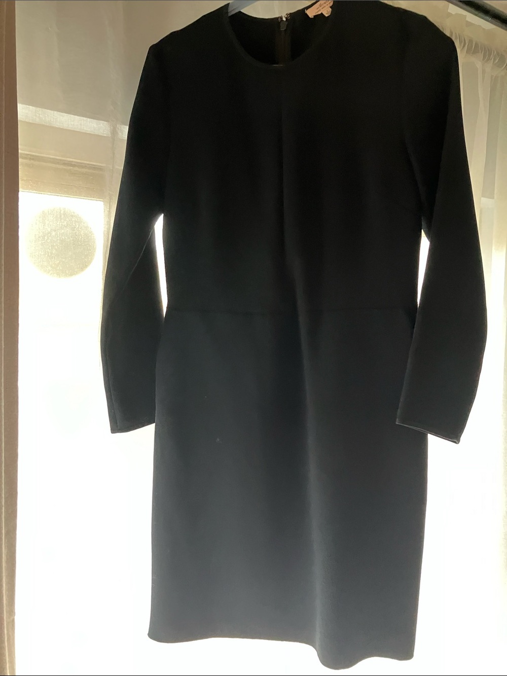 Wilfred Black Long-Sleeve Shift Dress